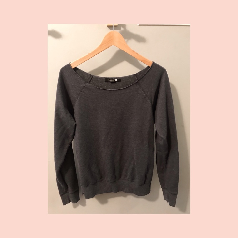 Off shoulder sweatshirt